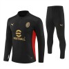 Sudadera De Entrenamiento AC Milan Cremallera De Cuarto 2024-25 Negra - Hombre